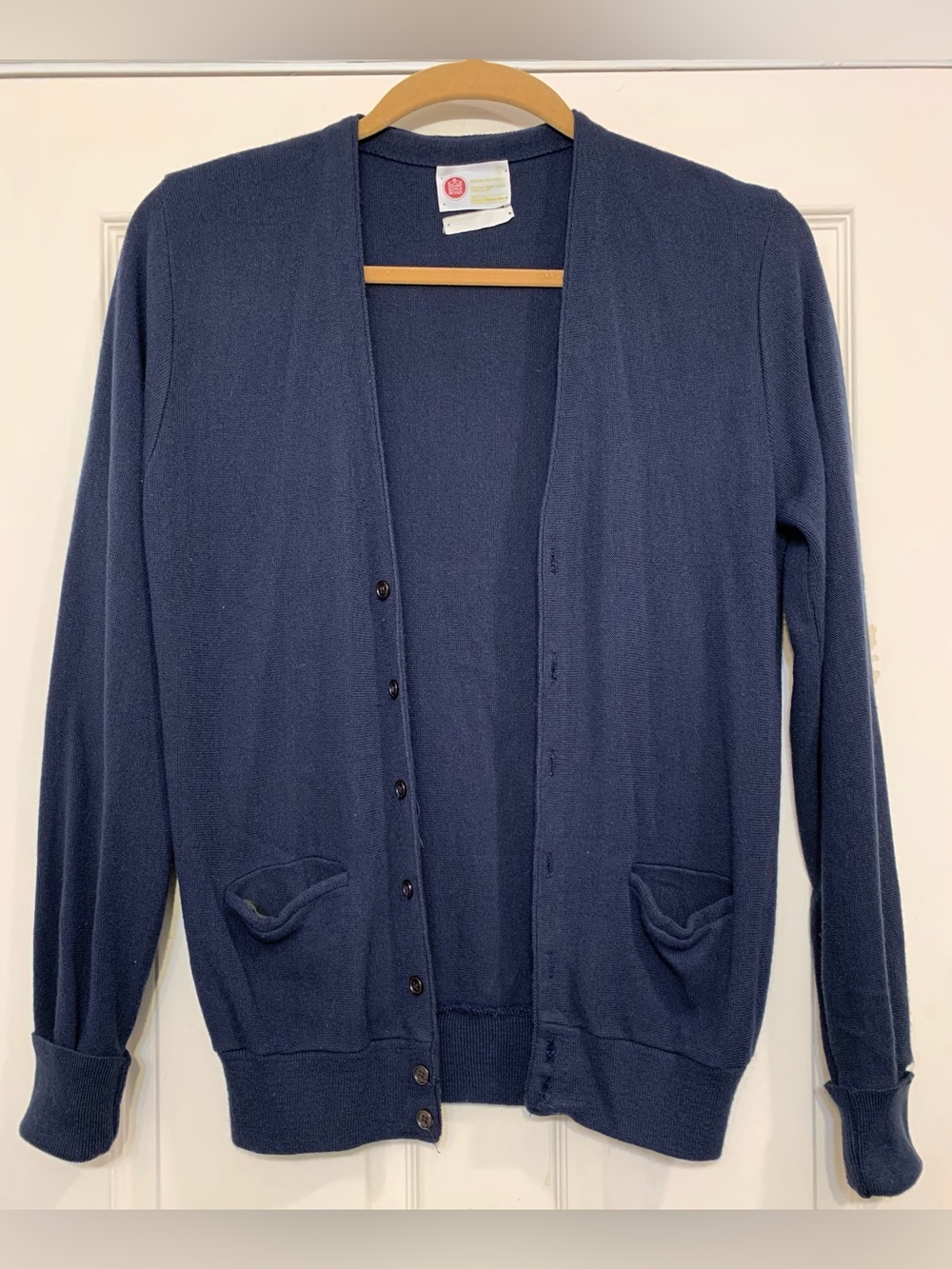Sears King Roads Men's Navy Grandpa Large Cardigan Sweater. 3931a